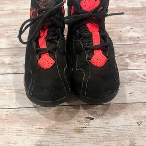 Jordan Kids Black and Red Sneakers
